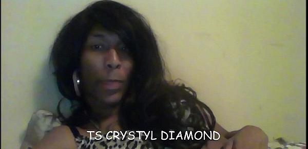  Black Tgirl Crystyl Diamond Posing